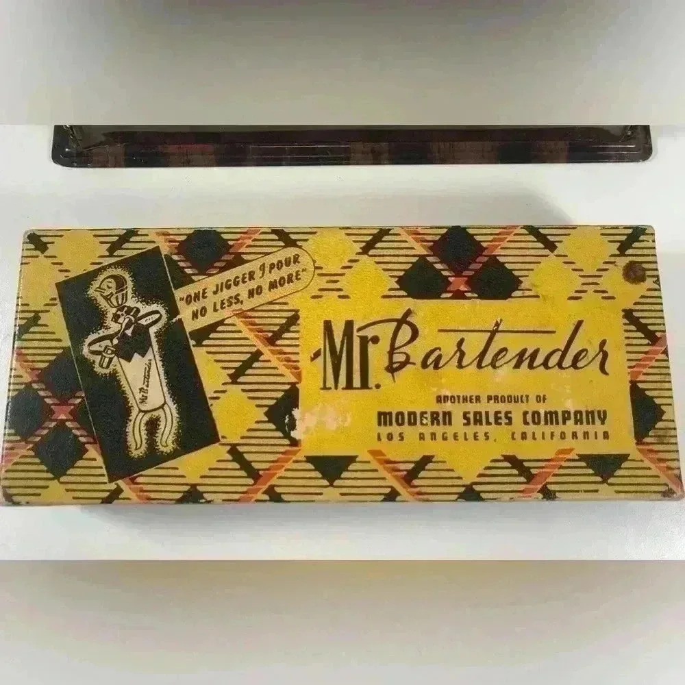 Vintage 50s Barware jigger in original box - Picture 2 of 5
